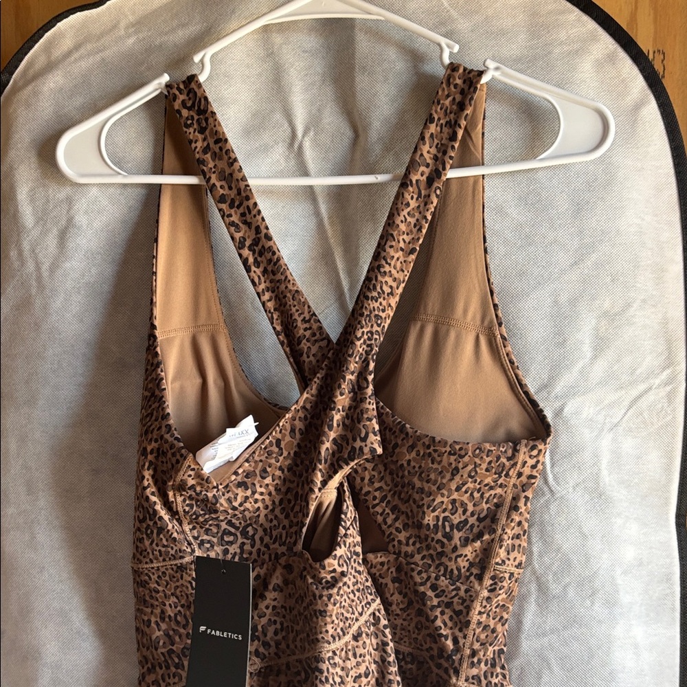 Fabletics Leopard Print Mini Dress with shorts size XL - Picture 6 of 10